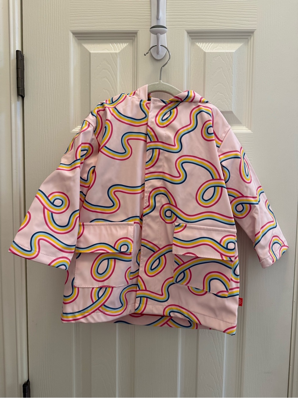 Magnetic Me NWT Kids Pink Rainbow-Print Hooded Raincoat
